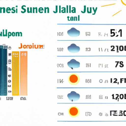 Illustration of the annual weather conditions in Jerusalem, helping in choosing the best time for a tour.